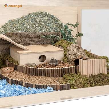 Natural themed 2024 hamster cage