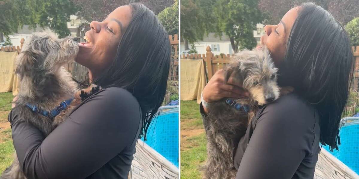 dog and woman