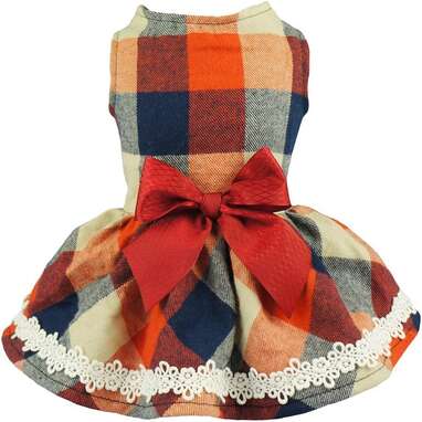 Dress to impress: Fitwarm Elegant Plaid Pet Dress