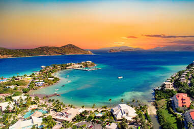 small villages and villas on the coast