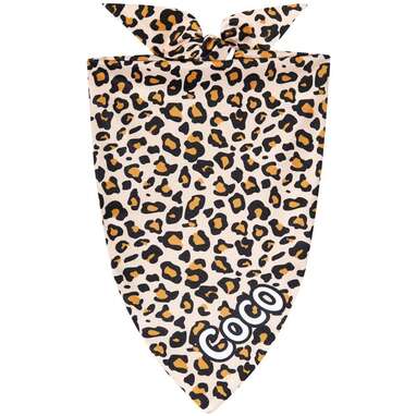 For the wild child: Frisco Leopard Print Personalized Dog Bandana