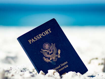 passport in the sand