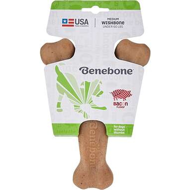 For the chewers: Benebone Wishbone Durable Dog Chew Toy