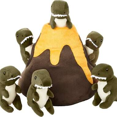 For pups who love a hunt: Frisco Volcano Hide & Go Seek Puzzle Plush Toy