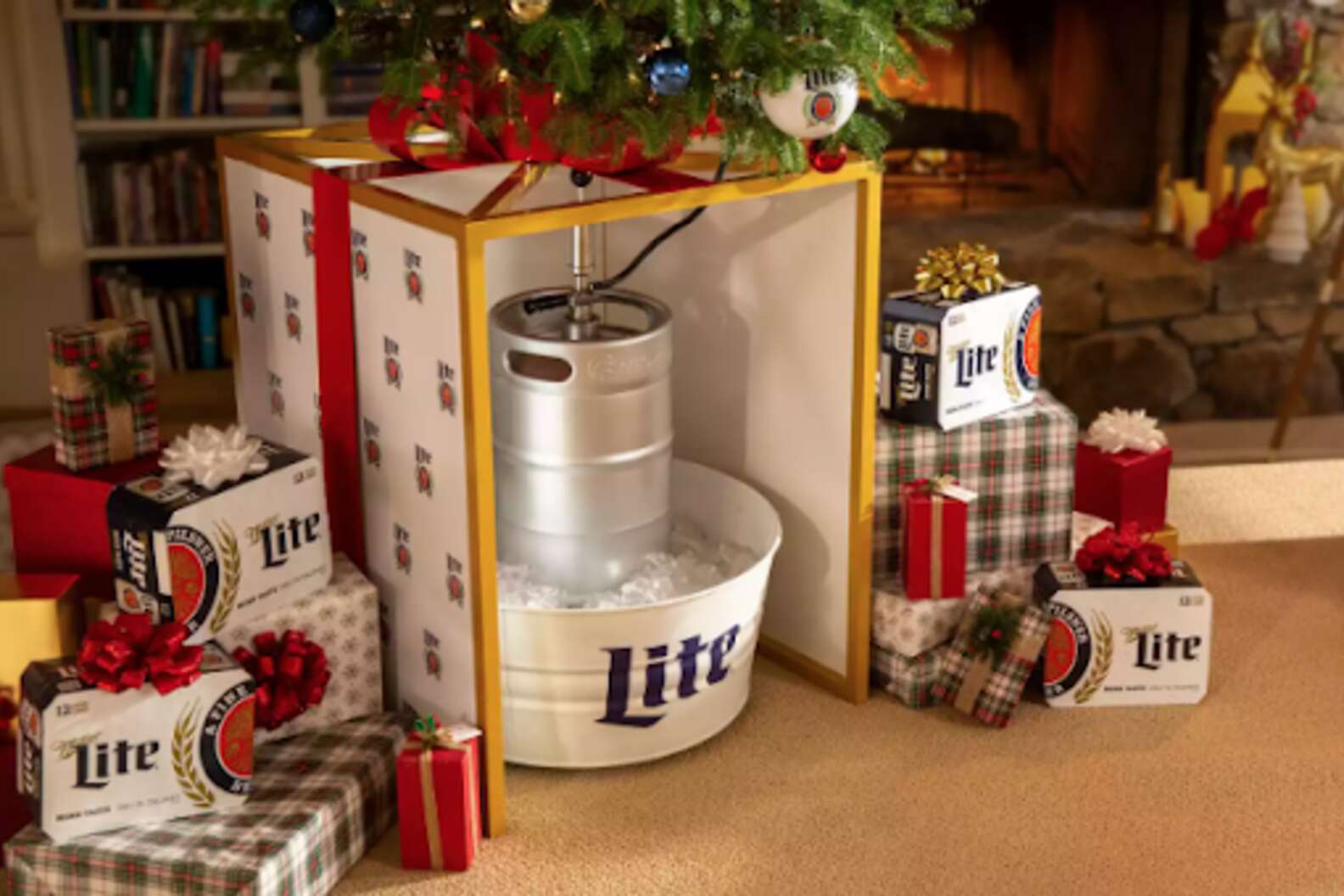 Miller Lite Is Selling a Christmas Tree Stand That Doubles as a Keg