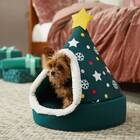 A Christmas tree igloo bed: Frisco Holiday Dog & Cat Christmas Tree Cave Bed