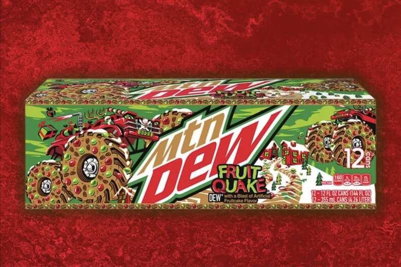 Mountain Dew Fruit Quake 12-can box