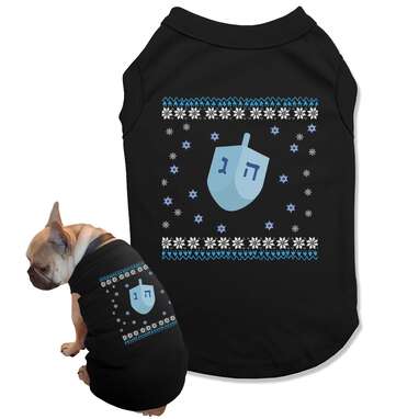 A dreidel sweater that’s super adorable: Dreidel Dog Hanukkah Shirt