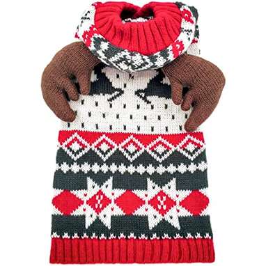 A reindeer pullover: KYEESE Dog Sweaters