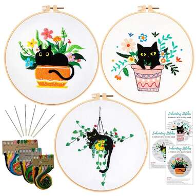 A new craft for cat lovers to master: Nuberlic Cat Embroidery Kits