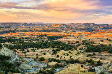 Sunrise over Theodore Roosevelt National Park