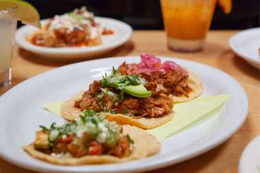 Three Loteria tacos