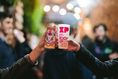 people cheersing glasses