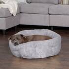 FURHAVEN Luxury Faux Fur Self-Warming Hi-Lo Donut Cat & Dog Bed