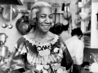 Edna Lewis in the kitchen