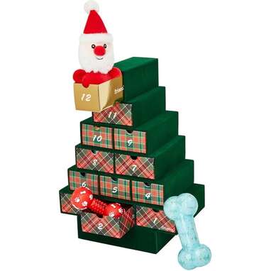 Toys and a keepsake box: Frisco Holiday 12 Day Advent Calendar with Toys for Dogs