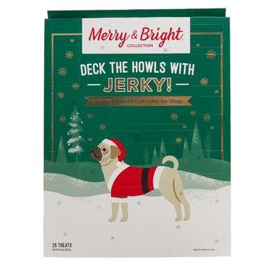 For the jerky-loving pup: Merry & Bright Deck the Howls with Jerky Dog Treat Advent Calendar 