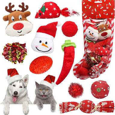 Let Santa do the work for you: Sanlebi Christmas Cat Toys Stocking