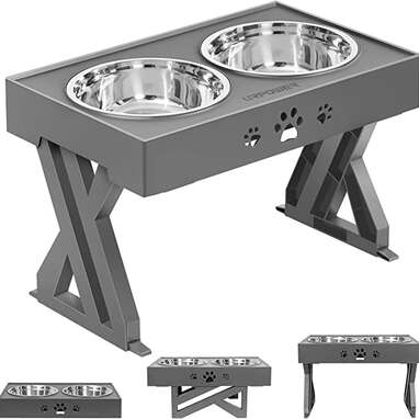 Adjustable elevated food and water bowls: URPOWER Elevated Dog Bowls