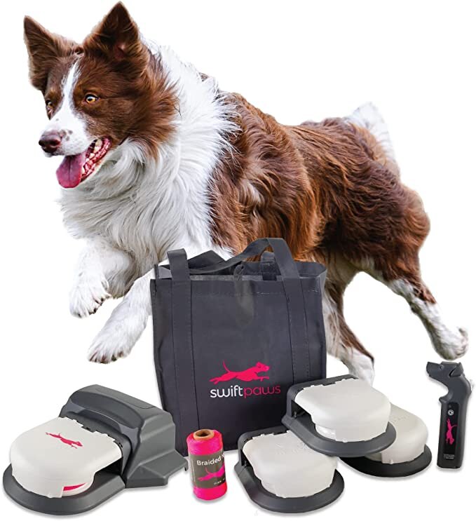 SwiftPaws Original Remote-Control Toy - Flag Lure Course for Dogs