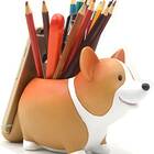 Corgi Pen Holder with Phone Stand Desk Organizer