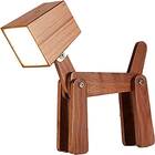 Rechargeable Wooden Dog Shape Portable Desk Lamp
