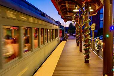 train arriving at station