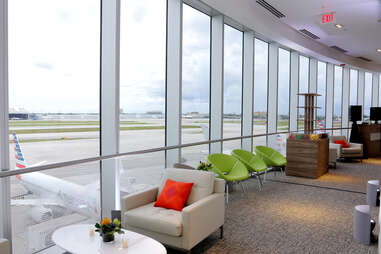Seating in American Express Centurion Lounge