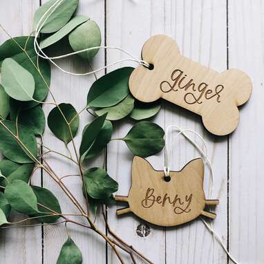Personalize a stocking you already have: Pet Stocking Tags