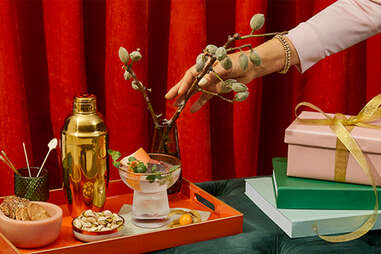Cocktail shaker and presents