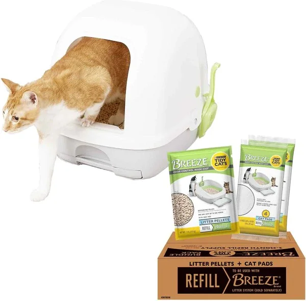 Tidy Cats Breeze Hooded Cat Litter Box System Bundle Pack
