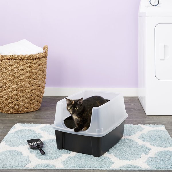 Iris Open Top Litter Box with Shield & Scoop