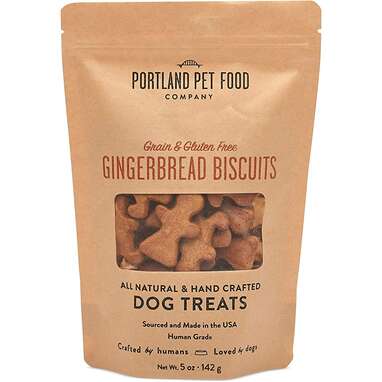 For those who love the classics: Portland Pet Food Company All-Natural Gingerbread Biscuits