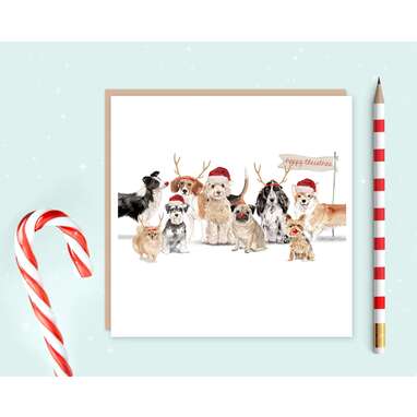 An invite to the dog Christmas party: BeadazzleDesigns Dog Christmas Cards