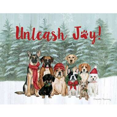A greeting from the whole gang: Lang Unleash Joy Cards