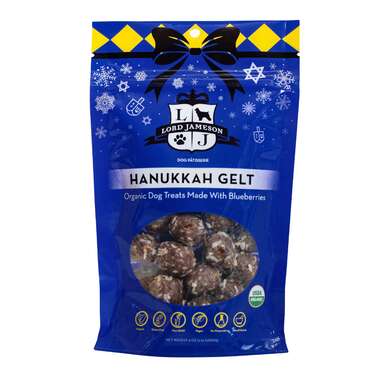 Your dog will be rich: Lord Jameson Hanukkah Gelt Vegan Dog Treats