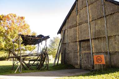 a straw house at Ganondagan State Historic Site