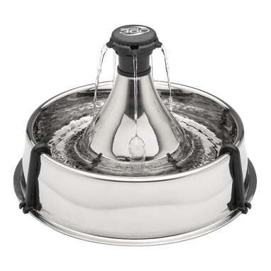 A water fountain for your pet: PetSafe Drinkwell Stainless Steel Multi-Pet Fountain