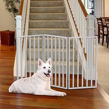 Petmaker Accordion-Style Tall Wooden Dog Gate