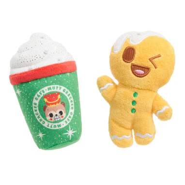 Gingerbread and coffee go great together: BARK Ginger Boy Brew Holiday Dog Toy
