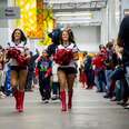 Cheerleaders at Houston Food Bank