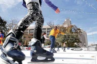 Person Skating on Rotary Rink