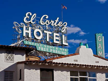 El Cortez Hotel sign exterior