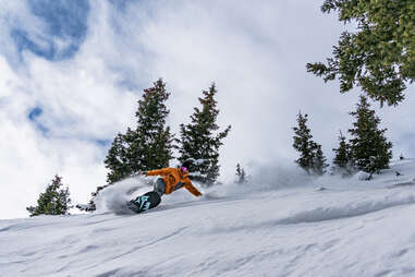 Snowboarder at Taos Ski Valley