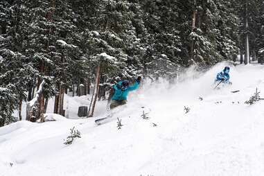 Skier and Snowboarder at Copper Mountain