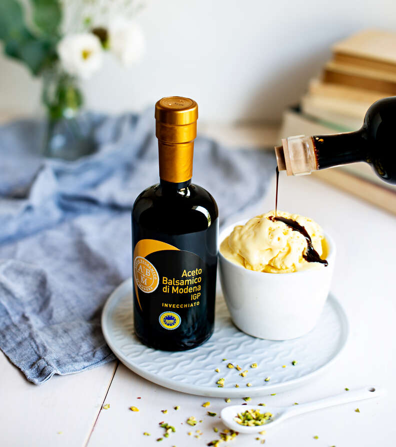 balsamic vinegar with vanilla ice cream