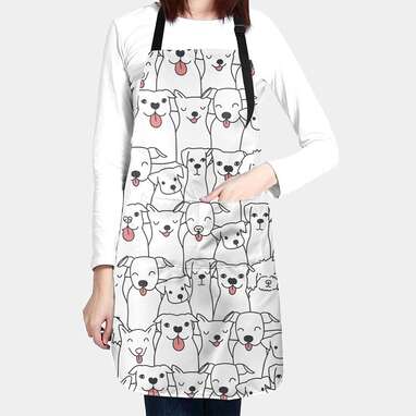 An adorable way to keep hair at bay: Apron