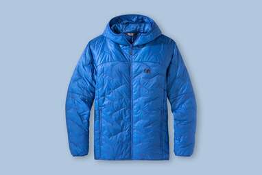REI blue puffer jacket