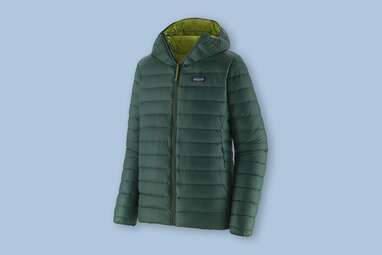 green down hooded jacket