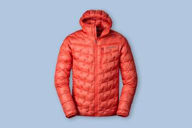 Eddie Bauer orange puffer jacket